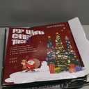 6 FT Pop Up Christmas Tree with 100 LED Timer Lights & Remote, Purple Collapsible Christmas Tinsel Tree Artificial Pencil Tree Xmas Decoration for Holiday Home Office Party, USB Powered