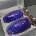 2 Pack Blue Glass Pendant Light Fixtures Small Hanging Kitchen Island Lighting Shade Farmhouse Hand Blow Lighting Fixture for Ceiling at Bar Dining Room Over Sink