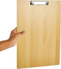 Extra Large Clipboard Pack - 3 Tabloid Clipboards, Extra Large 11.5 x 17.5 in Wooden Ledger - Solid Hardwood & Metal Low-Profile Clip with Hook for Classroom & Office Use