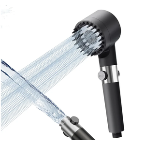 Filtered High Pressure Shower Head, Massage Handheld Showerhead with 3 Spray Modes, Multiple Spray Modes Shower Head with Filter, Black