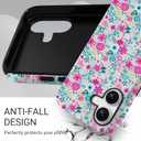 TPU Phone Case for iPhone17, MagSafe Wireless Charging Compatible, Shockproof Slim Fit Protective Cover with Anti-Yellowing & Raised Camera Protection (Flower, iPhone 17(6.3"))