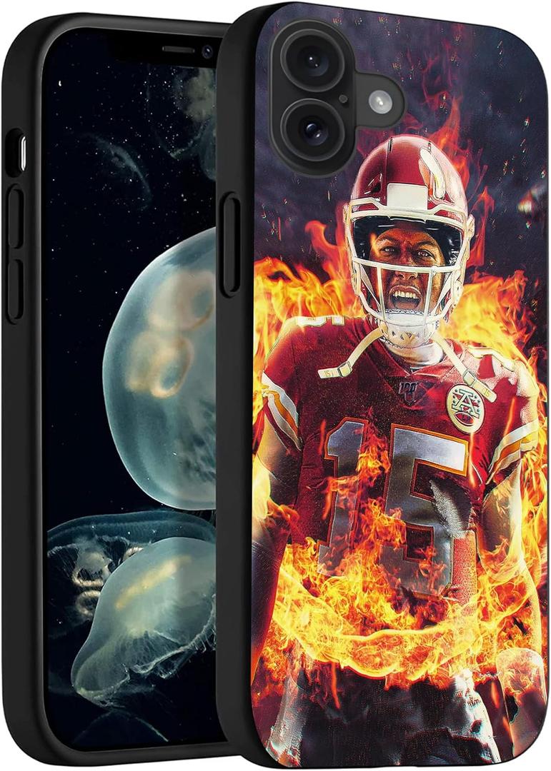 Compatible for iPhone 17 Case, Design Everyday Soft-Grip TPU Phone Case(Kansas-City-Mahomes-4)