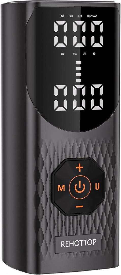 Tire Inflator Portable Air Compressor, 2500mAh*3 160PSI Air Pump for Car Tires, 4X Fast Inflation Air Compressor, Tire Pump with LED for Car (Navy Blue)
