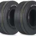 GICOOL (2 Pack) 13x5.00-6 Tubeless Lawn Mower Tires, 13x5.00-6 Riding Lawnmower Straight Rib Tread, 4 Ply
