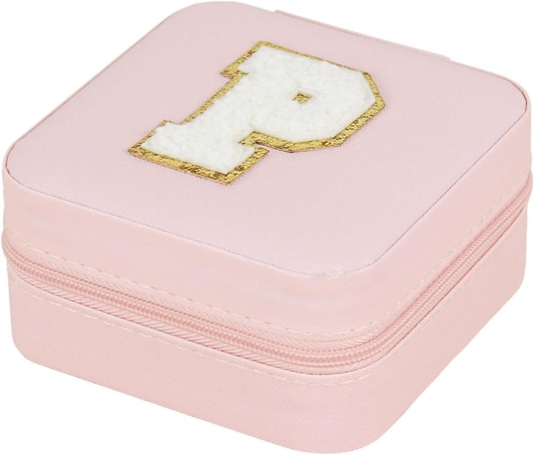 Jewelry Box,Jewelry Holder Organizer Waterproof Velvet Interior Anti-Scratch Removable Dividers Pink Personalized Travel Jewelry Case for Jewelry Storage P