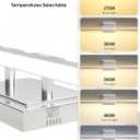 VOLISUN Modern Bathroom Vanity Light 55 inch, Rotatable, 36W Dimmable 5CCT Led Bathroom Light Fixture Over Mirror, Chrome Vanity Light for Bathroom Mirror Cabinets-ETL Certificated