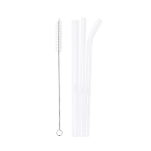 Glass Straws 4 Pieces