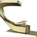 Single Hole Bathroom Sink Faucets,Brass Vainty Faucet Brushed Gold