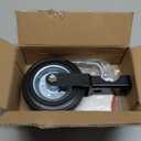 Swing Gate Wheel 6 Inch Heavy Duty for 1-5/8 to 2 Inch Tubes, 550 lb Capacity, Metal Pipe Gate Helper for Farms, Fences (Black)