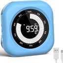 Visual Timer for Kids Rechargeable, 10-Hour Digital Timer Magnetic Timer with Visual Time Bars Design3 Brightness/3 Volume Adjustable, Countdown/up Timers for Classroom Study Game GYM Kitchen Office