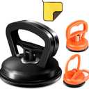 SYEYYDS Dent Puller, 3 Pack Professional Dent Remover Tool Kit - Heavy Duty Suction Cup & T-Handle Lifter for Easy Car Body Dent Repair, Glass Lifting, Screen and Object Moving (Black+Orange)