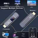 TTQ Wireless HDMI Transmitter and Receiver, Wireless HDMI Extender, 4K Decode 1080P Output, Metal Housing, LED Display, 100FT Range, 2.4G&5G, for PC/Camera/HDTV/Projector/TV Box
