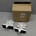 2 pcs Lighted Snowflake Christmas Stocking Holders for Mantel - LED Snowflake Stocking Holder Set - Christmas Stocking Hangers for Mantel - Metal Fireplace Hooks for Christmas Decorations