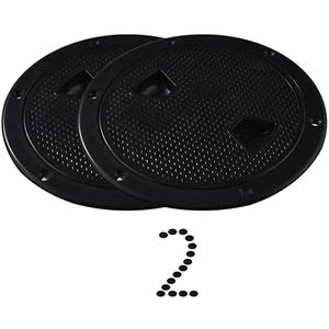 YOQVQOY 2 Pcs Boat Hatch, Marine Access Hatch for Marine Boat Yacht Kayak, Round Non Slip Boat Storage Hatch Lids, Inspection Hatch Deck Plate Hatch with Detachable Cover