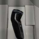 Philips Norelco Shaver 3900 Series, Wet and Dry Electric Shaver, P-Cap, Travel Pouch, Charging Stand, Storm Blue, Model S3341/92 (Silver New)