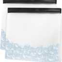 OGGI Reusable Ice Storage Bags - Set of 2, 11x10x2.5" - Ideal Reusable Ice Bag Set, Freezer Bags, Storage Bags, Snack Bag for Travel - Durable, Food-Grade BPA-Free