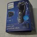 Philips Norelco Shaver 3900 Series, Wet and Dry Electric Shaver, P-Cap, Travel Pouch, Charging Stand, Storm Blue, Model S3341/92 (Silver New)