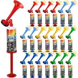Sratte 20 Pieces Mini Air Horn Hand Pumps Hand Held Loud Sound Football Horn Noisemakers Gift for Adults Football Birthday Graduation Sporting Events Contest Celebrations Party Goodie Bag Fillers