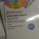 GOTIDEAL18Pcs Stretched Canvases for Painting Multi Pack 4x4, 5x7, 8x10,9x12, 11x14 Set, Primed White - 100% Cotton Artist Blank Canvas Boards for Painting, Acrylic Pouring,Oil Paint