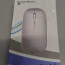 Wireless Bluetooth Mouse Rechargeable Long Lasting Dual Mode - BT 5.2 & 2.4G Silent RGB LED Mice, Slim Portable Ergonomic Mouse for Laptop/PC/Tablet/MacBook/iPad/Apple Devices(Purple)