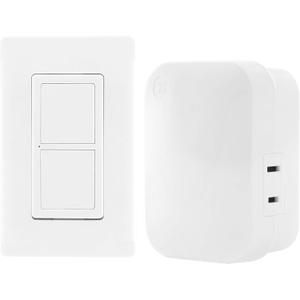 MySelectSmart Remote GE Wireless Control Switch, On/Off, 1 Outlet, 150 ft. Range from Plug-in Receiver, Ideal for Lamps & Indoor Lighting, No Wiring Needed, 36523