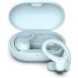JLab Go Air Sport True Wireless Earbuds, Light Blue, Featuring C3 Clear Calling, Secure Earhook Sport Design, 32+ Hour Bluetooth Playtime, and 3 EQ Sound Settings