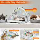 Puppy Play Gym & Cat Activity Mat,with Interactive Cat & Dog Toys,Multi - Functional Gym for for Fun, Exercise & Rest