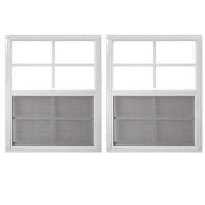 Shineforu 21" x 36" Shed Windows 2 Pack,Small Windows with Tempered Glass - Flush Mount | Ultimate Choice for Chicken Coop, Greenhouse, Garage, Playhouse