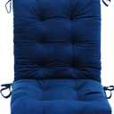 Set of 2 Outdoor Dining Chair Cushions, 37x18 inch, Water Repellent, Patio Seating Cushions, 37x18 inch, for Garden Patio Furniture (Navy Blue)