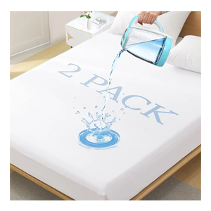2 Pack Twin Size Premium Waterproof Mattress Protector, Soft Breathable Mattress Pad, Noiseless Waterproof Bed Cover - Stretch to 21" Fitted Deep Pocket Mattress Protection