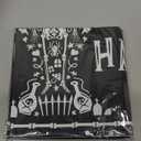Skeleton Coffin Happy Halloween Tablecloth, Black Table Cover (54 x 108 in, 3 Pack) - Table Cloth - Tablecloths