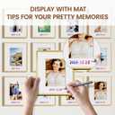 Heimlove Metal 8.5 by 11 Picture Frames Gold Frame with Mat to 6x8 Set of 3, 8.5x11 Mat to 6x8