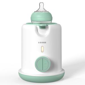 HAUTURE Bottle Warmer, 2-in-1 Fast Baby Bottle Warmer for Breastmilk & Formula, Warms Baby Milk to Body Temperature in Minutes, Auto Shut-Off, for All Bottles, Green