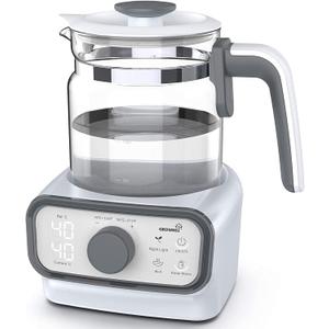 GROWNSY Baby Instant Warmer, Glass Water Boiler with Accurate Temperature Control for Formula, Coffee and Tea, 1.2 Liter Electric Kettle with LCD Display and Timer