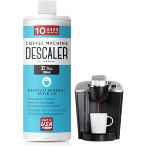 IMPRESA 10 Uses 32oz Coffee Machine Descaler for Keurig and Virtually All Single Use Coffee and Espresso Machines - Made in the USA