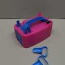 IDAODAN Electric Balloon Pump, Portable Electric Balloon Blower Machine Balloon Air Pump Dual Nozzle Rose Red 110V 600W Balloon Inflator for Party Decorations