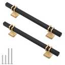 Lepatape 9 Pack 5 Inch Black and Gold Cabinet Pulls Black and Gold Cabinet Handles Kitchen Cabinet Handles Dresser Drawer Pulls Kitchen Cabinet Hardware