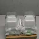 Small Casserole Dishes 4 Pack, 5 Inch Glass Square Baking Dish Individual Portion Baking Pan for Oven Microwave Air Fryer Square Egg, Clear Prep Bowls with Handle