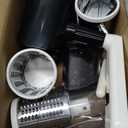 Cambom Rotary Cheese Grater Hand Crank Cheese Shredder for Fresh Cheese, Vegetable, Nuts,Non-slip Suction Base, Free Cleaning Brush Three Blades, Black