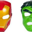 Marvel Avengers Hero Mask Multipack, Iron Man & Hulk Mask 2-Pack, Super Hero Roleplay Toys for Kids Ages 5 and Up 