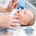 5 x Bluet B - Baby Nasal Syringe (2-Pack) - Safe Silicone Nasal Aspirator for Newborn - Infant Mucus Removal - 10ml Nose Cleaner Syringe for Baby - Toddler Congestion Relief - Reusable Tips - Blue