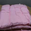 Extra Large Outdoor Picnic Blanket with Table Runner and Floor Pillow Cushion for Picnic Wedding Birthday Baby Shower Backyard (91 x 71'',Pink,6-Person)