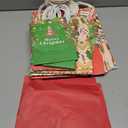 qiqee Christmas Paper Gift Bags with Tissue Paper Handles Assorted Sizes 30PCS (Large 12", Medium 11", Small 8"60pcs Tissue Paper) (Christmas Red, Green & White)