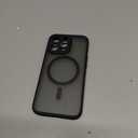 Matte Translucent Magnetic Phone Case for iPhone 15 Pro Max 14 13 12 11 Plating Lens Protect Wireless Charging Cover,Black,for iPhone 13Pro