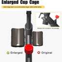 Larger Water Bottle Holder for Peloton Bike, Large Capacity Bike Cup Holder Replacement, Pack of 2 (NOT Compatible with Peloton Bike+) - Grey