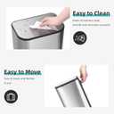 GarveeHome 12 L Bathroom Trash Can, 3.2 gal Garbage Can, Small Step On Trash Can with Soft Close Lid Foot Pedal & Inner Bucket for Kitchen Home Office Bedroom Living Room