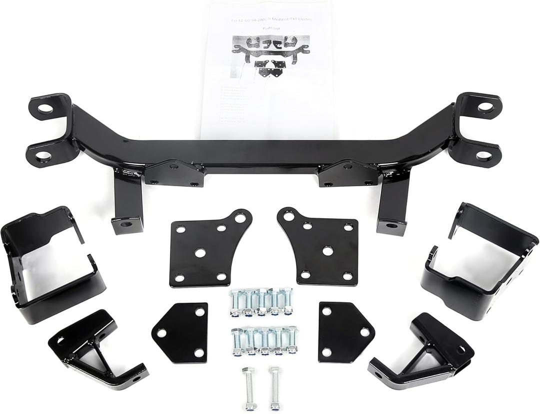 HECASA Golf Cart 6" Lift Kit Compatible with EZGO Electric TXT Medalist 1994.5-2001.5 Black Steel Drop Axle