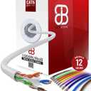 Dripstone CAT6 Ethernet Cable 1000ft Bulk Network LAN Wire 23AWG Solid CCA UTP 550MHz High-Speed Internet Cable Gaming, Streaming, Office, Home Use, Pull Box, Cat6 Bulk, Stable Connectivity - White