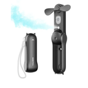 SWEETFULL Misting Handheld Personal Fan, Rechargeable Mini Spray Water Mist, Portable for Kids Women, Travel, Outdoors, Hiking, Camping, Home Office (Black)