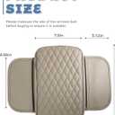 Microfiber Leather Center Console Cover,Car Accessories Car Center Console Pad,Microfiber Leather Armrest Cover Cushion with 2 Storage Bags,Memory Foam Armrest Cover,Fits Most Vehicles (Beige)